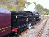 Eine historische britische Dampflokomotive
